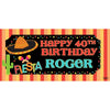 Banner - Custom Deluxe Birthday Fiesta & Stripes