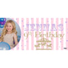 Banner - Custom Deluxe Birthday Gold Merry Go Round With PiCounture