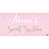 Banner - Custom Deluxe Birthday Gold Sparkle & Pink