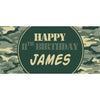 Banner - Custom Deluxe Birthday Green Camo