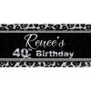 Banner - Custom Deluxe Birthday Grey Leopard