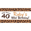 Banner - Custom Deluxe Birthday Leopard