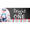 Banner - Custom Deluxe Birthday Lines & Dots With PiCounture