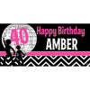 Banner - Custom Deluxe Birthday Pink & Black Disco