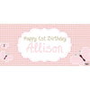 Banner - Custom Deluxe Birthday Pink Butterfly