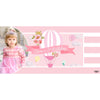 Banner - Custom Deluxe Birthday Pink Hot Air Balloon With PiCounture