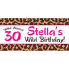 Banner - Custom Deluxe Birthday Pink Leopard