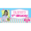 Banner - Custom Deluxe Birthday Pink Owl With PiCounture