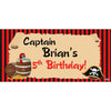 Banner - Custom Deluxe Birthday Pirate & Barrel