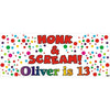 Banner - Custom Deluxe Birthday Rainbow Dots Honk & Sream