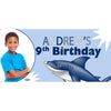 Banner - Custom Deluxe Birthday Shark With PiCounture