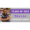 Banner - Custom Deluxe Grad Purple Stripe With PiCounture