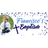 Banner - Custom Deluxe Religious Blue & Grey Dots With PiCounture