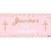 Banner - Custom Deluxe Religious Gold Dots & Pink