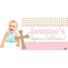 Banner - Custom Deluxe Religious Gold Stars & Pink With PiCounture