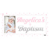 Banner - Custom Deluxe Religious Pink Dots & Silver With PiCounture