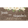 Banner - Custom Deluxe Religious White Flowers & Wood