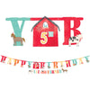 Barnyard Birthday Personalized Jumbo Letter Banner Kit