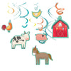 Barnyard Birthday Value Pack Foil Swirl Decorations