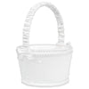 Basic Flower Basket - White With Faux Pearls