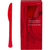 Big Party Pack Apple Red Plastic Knives