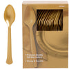 Big Party Pack Gold Plastic Spoons