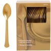 Big Party Pack Gold Plastic Spoons