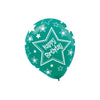 Birthday Star All-Over Print Latex Balloons - Assorted