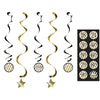 Black And Gold Dizzy Danglers