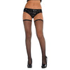 Black Fishnet Thigh Highs - Adult Standard