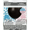 Black Giant Gender Reveal Latex Balloon With Confetti, 24"