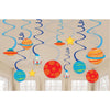 Blast Off Birthday Value Pack Foil Swirl Decorations