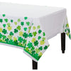 Blooming Shamrocks Plastic Table Cover