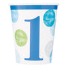 Blue Dots 1St Birthday 9Oz Paper Cups, 8 Count