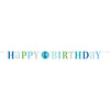 Blue Dots 1St Birthday Letter Banner, 6 Ft