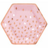 Blush Birthday 9" Hexagon Plate Metallic