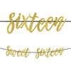 Blush Sixteen Letter Banner