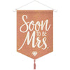 Blush Wedding Hanging Canvas Sign