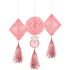 Blush Wedding Honeycomb Decorations