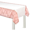 Blush Wedding Plastic Table Cover