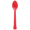 Boxed, Heavy Weight Spoons, 20 Count. - Apple Red