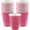 Bright Pink Paper Cups, 9Oz.