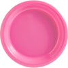 Bright Pink Plastic Plates, 10 1/4"