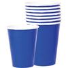 Bright Royal Blue Economy Solid Paper Cups, 9Oz.
