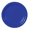 Bright Royal Blue Value Solid Round Plates, 7"