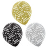 Bulk Balloons - Birthday Confetti Black/Silver/Gold, 100/Pkg