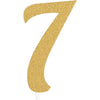 Gold Glitter #7 Cake Topper
