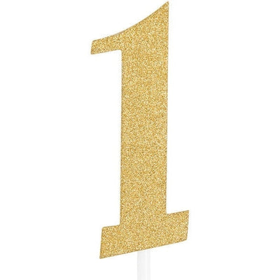 Gold Number One Cake Topper