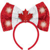 Canada Day Light Up Sequin Bow Headband