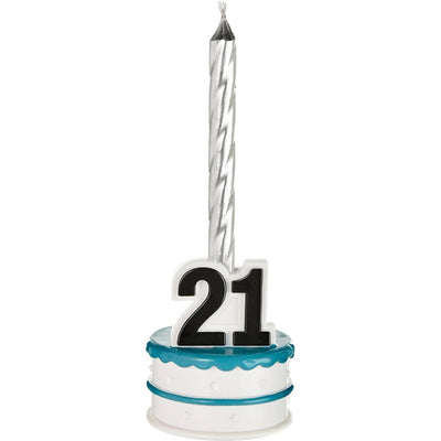 Finally 21 Beer Bottle Candle Holder